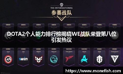 DOTA2个人能力排行榜揭晓WE战队荣登第八位引发热议
